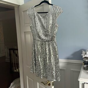 Silver Sequin Dress